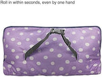 Folded compact travel diaper bag gear for infants sitting mat perspective
