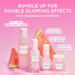 Glow Recipe Watermelon Glow AHA Night Treatment being applied to skin for morning radiance