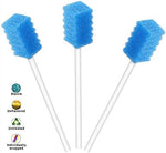Individually wrapped Wellgler mouth swabs showing sterile packaging for healthcare hygiene.