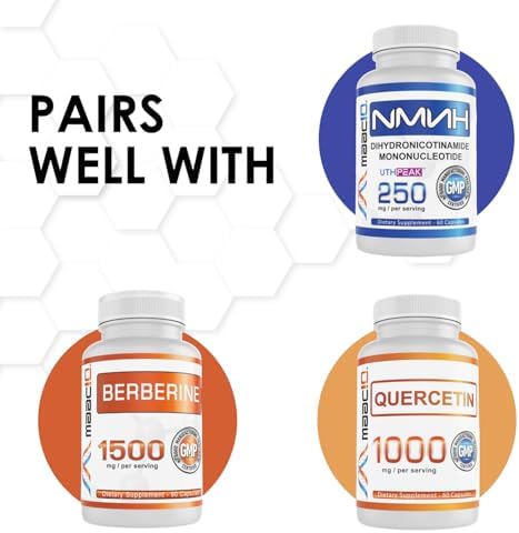 Close up of Maac10 Trans Resveratrol antioxidant supplement container