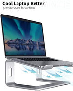 SOUNDANCE premium metal holder with silicone pads protecting a fifteen inch notebook.