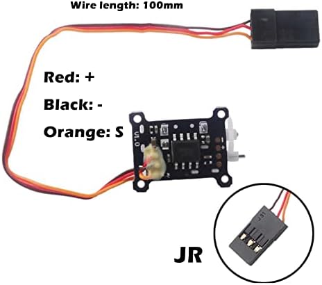 Detailed view of the attached JR connector wires on the micro servo