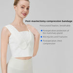 White medical chest compression strap with adjustable Velcro closure.