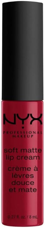 Swatch of NYX Prague matte lip cream on skin tone