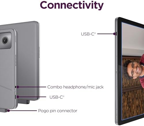 Lenovo Chromebook Duet 2025 folded closed inside its protective Luna Grey folio cover