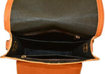 Satchel And Fable Leather Tablet Bag Worn On Model
