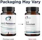 Capsule size and texture of Designs for Health K+2 Potassium