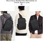 NBOXUMG protective tablet case being carried by the reinforced top handle for professional briefcase styling.