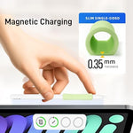 ELETIUO premium ultra thin silicone sleeve installed on a second generation stylus charging magnetically.