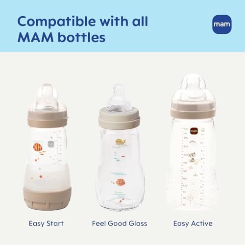 Packaging view of the four count pack of MAM newborn nipples imported from the United States.