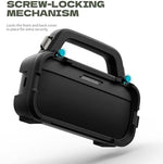 Dexnor rugged speaker pouch with ergonomic built-in handle and attached adjustable shoulder strap