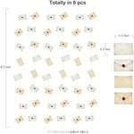 Pre-assembled vintage envelope card hanging banner close up showing double-sided printing quality