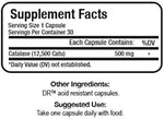 Script Essentials Catalase antioxidant dietary supplement label