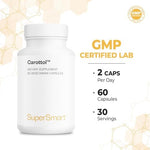 Close up of Supersmart Carottol bottle design and branding
