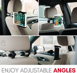 Spring loaded cradle of the Macally car mount expanding to fit a smartphone with a case.
