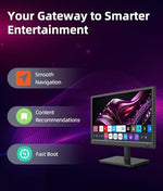 Feihe compact portable TV highlighting slim back panel side view profile