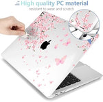 MEEgoodo pink cherry blossom laptop shell with matching silicone keyboard skin protection
