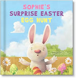 Interior page spread of personalized children's Easter book