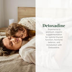 Global Healing Center Detoxadine liquid iodine bottle showing supplement facts and organic ingredients