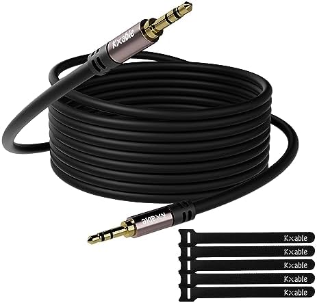 Kxable aux cord gold plated connectors close up