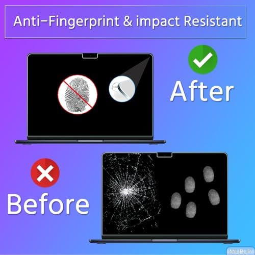 MacBook Air lid closed seamlessly with MUBUY-GOL screen protector installed