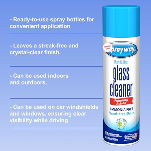 Ammonia free glass cleaner for windows and electronic screens imported from USA