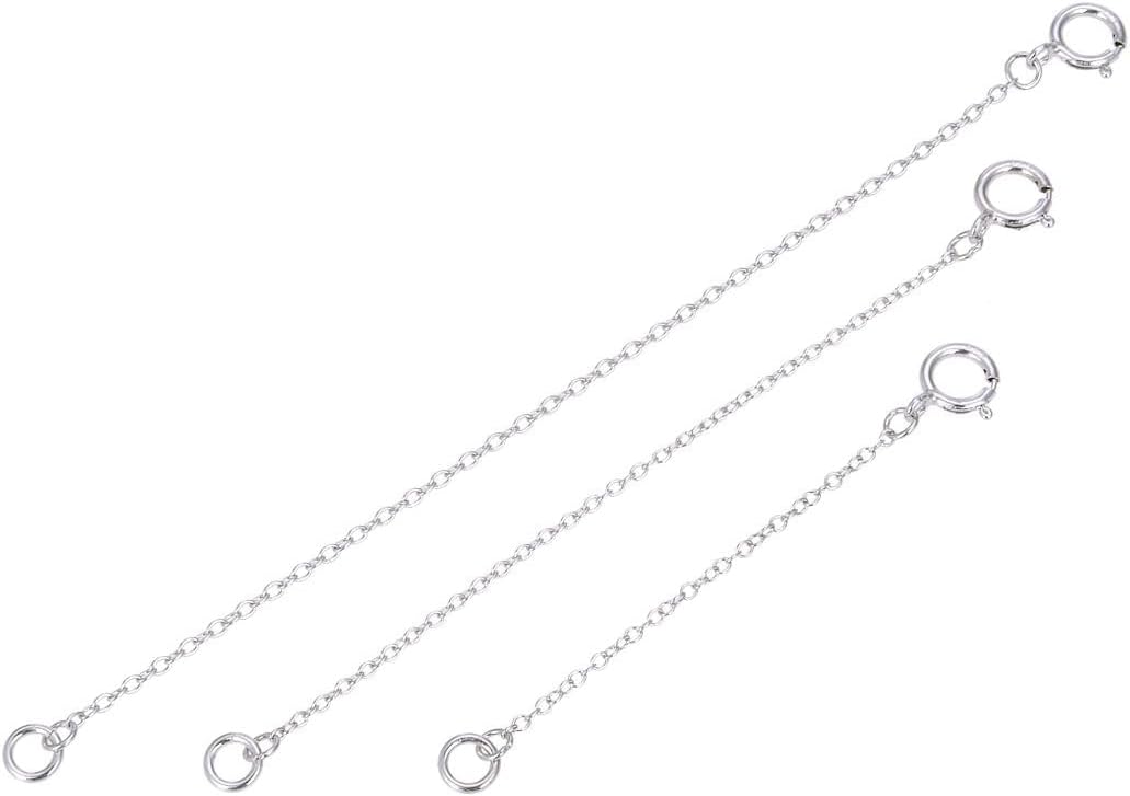 1pc Real Gold Plated 925 Sterling Silver Thin Chain Extender Clasp 5 Inch - Image 10
