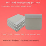 White breathable sponge stickers for tracheostomy care application.
