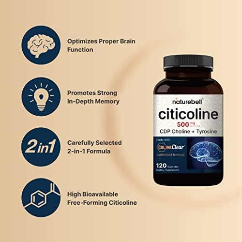 NatureBell Citicoline 500mg bottle size comparison