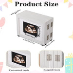 Biubee multi panel baby ultrasound photo frame showcasing the premium medium density fibreboard texture and accordion folding style.