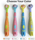 Packaging of the Lnncdsc 4 piece ultra soft toothbrush set for ages 3 to 12.