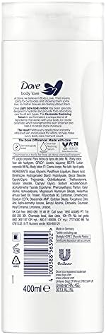 Back label of Dove Hydro Nourishment Body Lotion showing ingredients