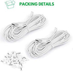 Zeshbit 2Pack twenty-five feet power cable package contents showcasing both premium replacement camera cords laid out flat.