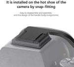 Close-up view of the custom bending part of the handle body designed to reduce thumb fatigue.