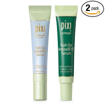 Pixi Beauty Roll On Eye Serum Duo front view showing two treatment tubes