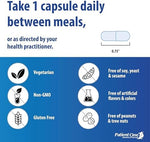 Patient One Pycnogenol 30 vegetable capsules container showing allergen-free manufacturing seals.