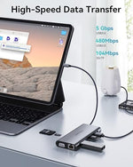 Opxyl universal workspace adapter showcasing the SD and Micro SD memory card slot readers.