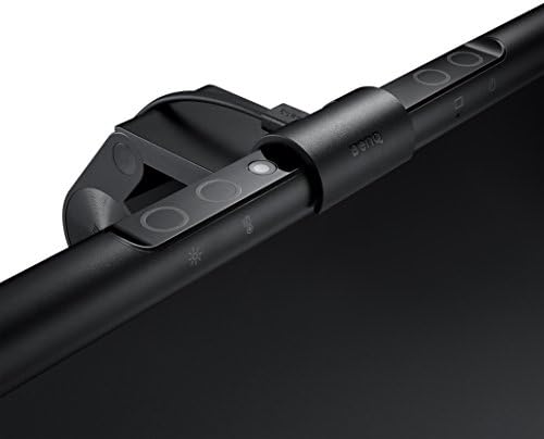 BenQ computer e reading lamp highlighting the asymmetrical optical design