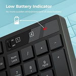Lovaky wireless desktop set layout showcasing compatibility with laptops and computers