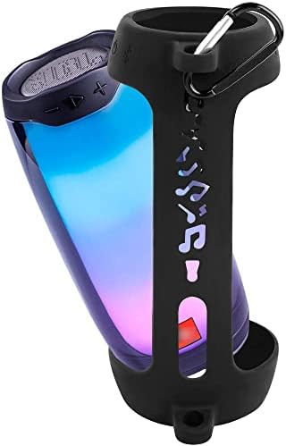 Comecase protective sleeve for portable wireless speakers with attached metal carabiner hook