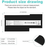 Replacement Lithium Polymer three cell battery back view highlighting internal power specifications.
