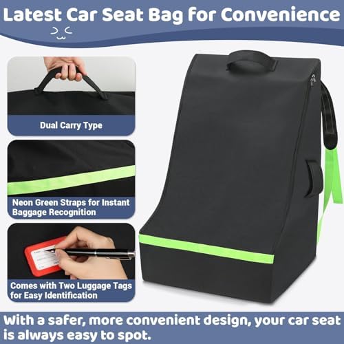 Sublaga car seat bag showing adjustable shoulder strap mechanism