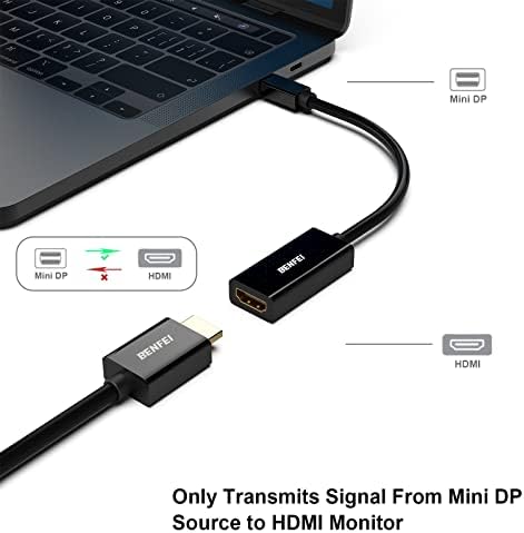 BENFEI Thunderbolt 2 to HDMI converter showing compact lightweight black shell design close up