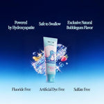 NOBS Jr. fluoride free remineralizing toothpaste for kids in bubblegum berry flavor.