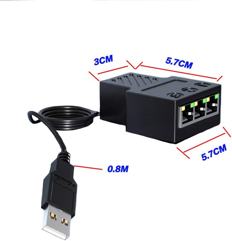 Close up of Aoiutrn RJ45 gold plated interfaces