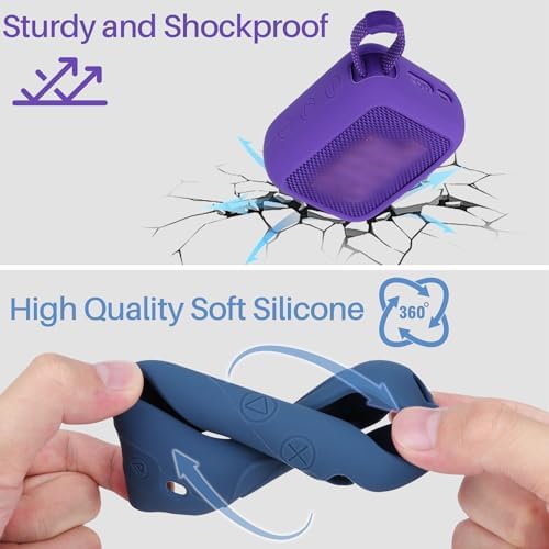 Lebakort shockproof liquid silicone accessory sleeve for ultra-portable bluetooth speakers.