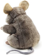 Side profile of Folkmanis Gray Mouse plush puppet