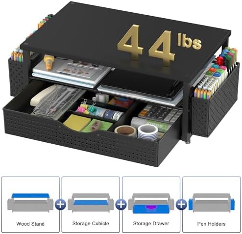 Spacrea heavy duty office organization stand supporting a printer and stationery items efficiently.
