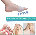 Comparison of JUMPOW metatarsal pads showing the soft medical grade material texture.