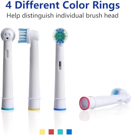 Side view of Home Times replacement toothbrush head showing indicator bristles